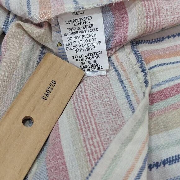 Vici Women’s Small Multi Colored Striped Sundress Maxi Sleeveless Open Summer - Picture 8 of 11